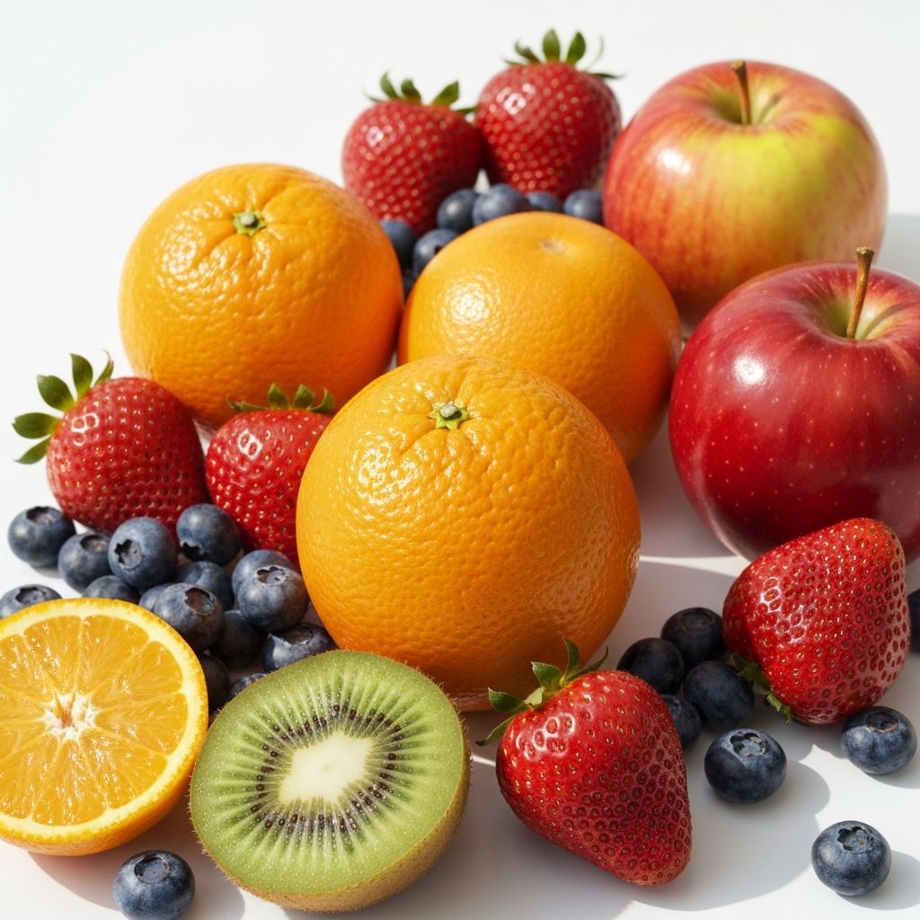 Kolorowe owoce bogate w witaminy